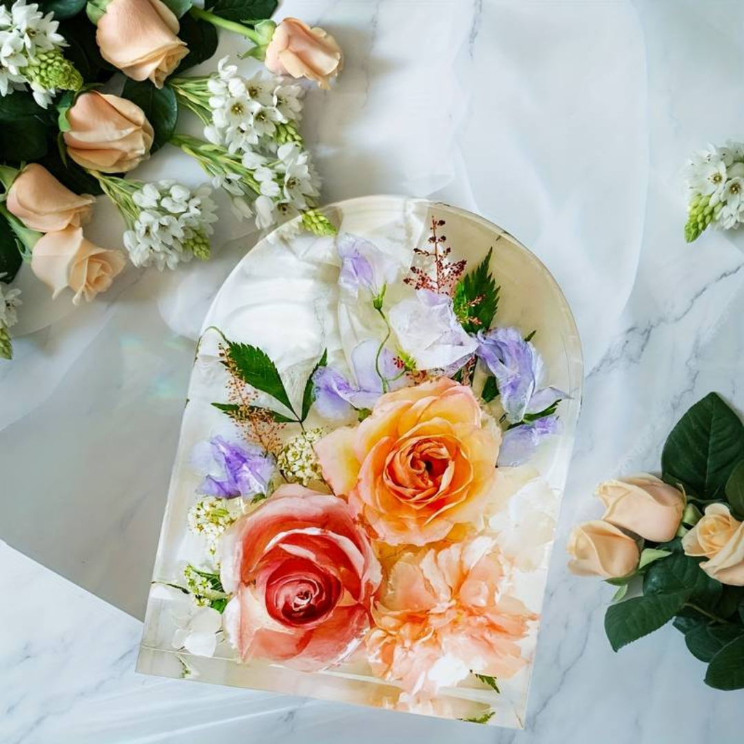 Preserve your wedding bouquet with our beautiful bespoke floral arch, a timeless piece for your decor.